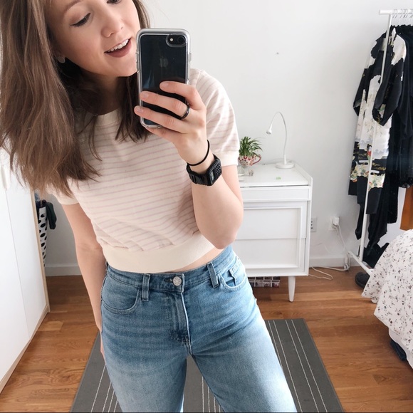 American Apparel Tops - American Apparel  Cropped Striped Sweater
